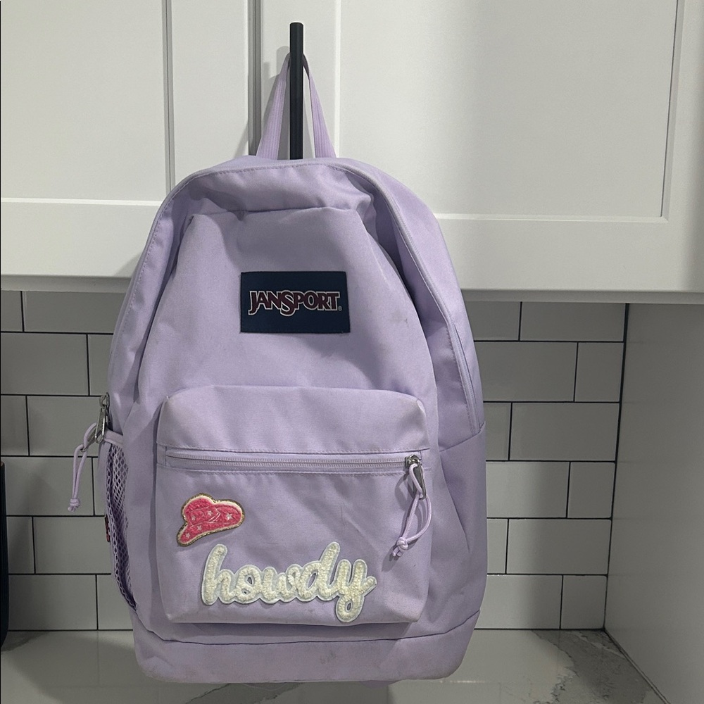 Jansport Light Purple Backpack with Howdy 🤠